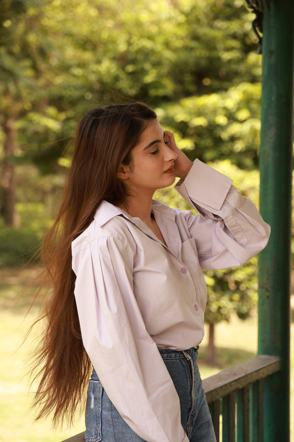 Lavender Cotton Shirt
