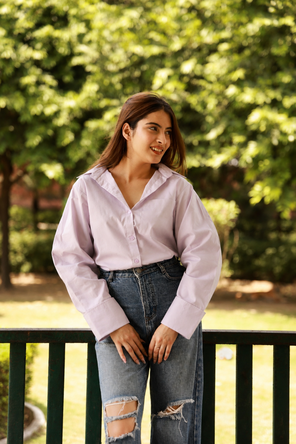 Lavender Cotton Shirt